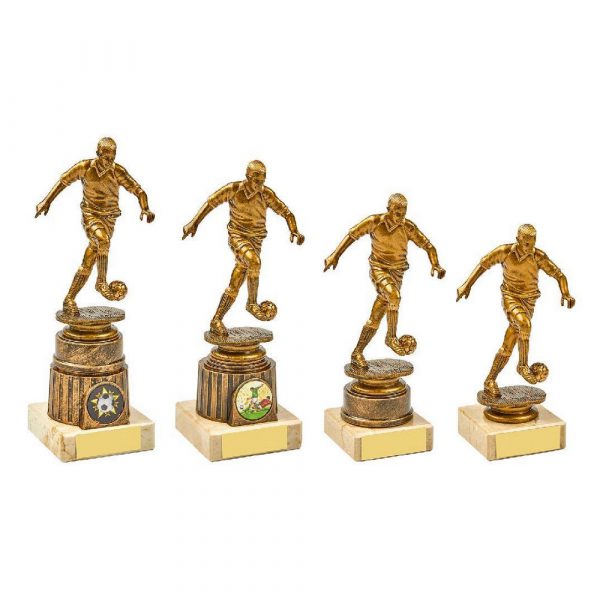 Antique Gold Kicking Male Footballer Award