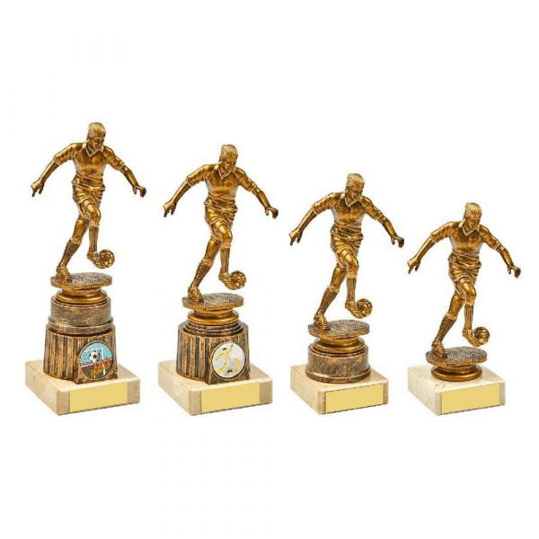 Antique Gold Kicking Male Footballer Award