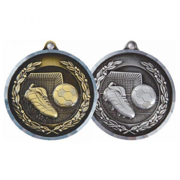Diamond Edged Football Boot & Ball Medal