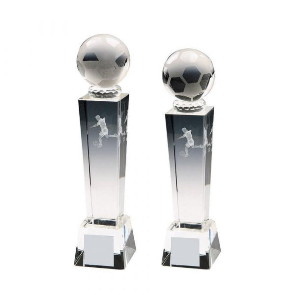 Crystal Column Football Award in Case