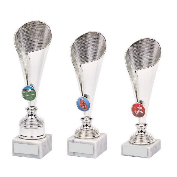 Shiny Silver Sculpture Fold Cup