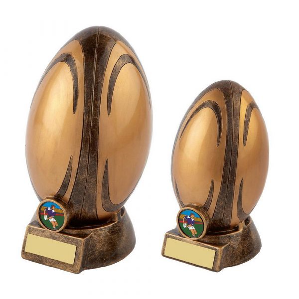 Gold Rugby Award - Ball on Kicking Tee