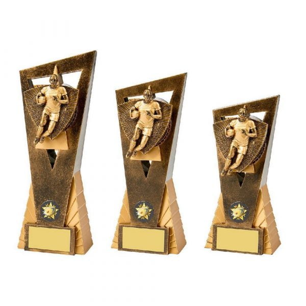 Antique Gold Male Rugby Player Edge Award
