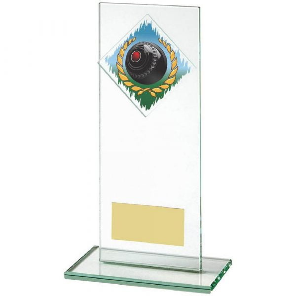 Jade Glass Upright Award for Lawn Bowls