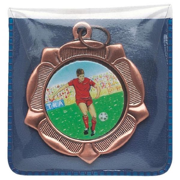 Blue Plastic Medal Wallet with Clear Front