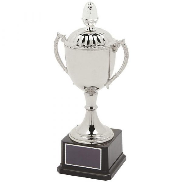 Classic Nickel Plated Trophy Cup with Lid