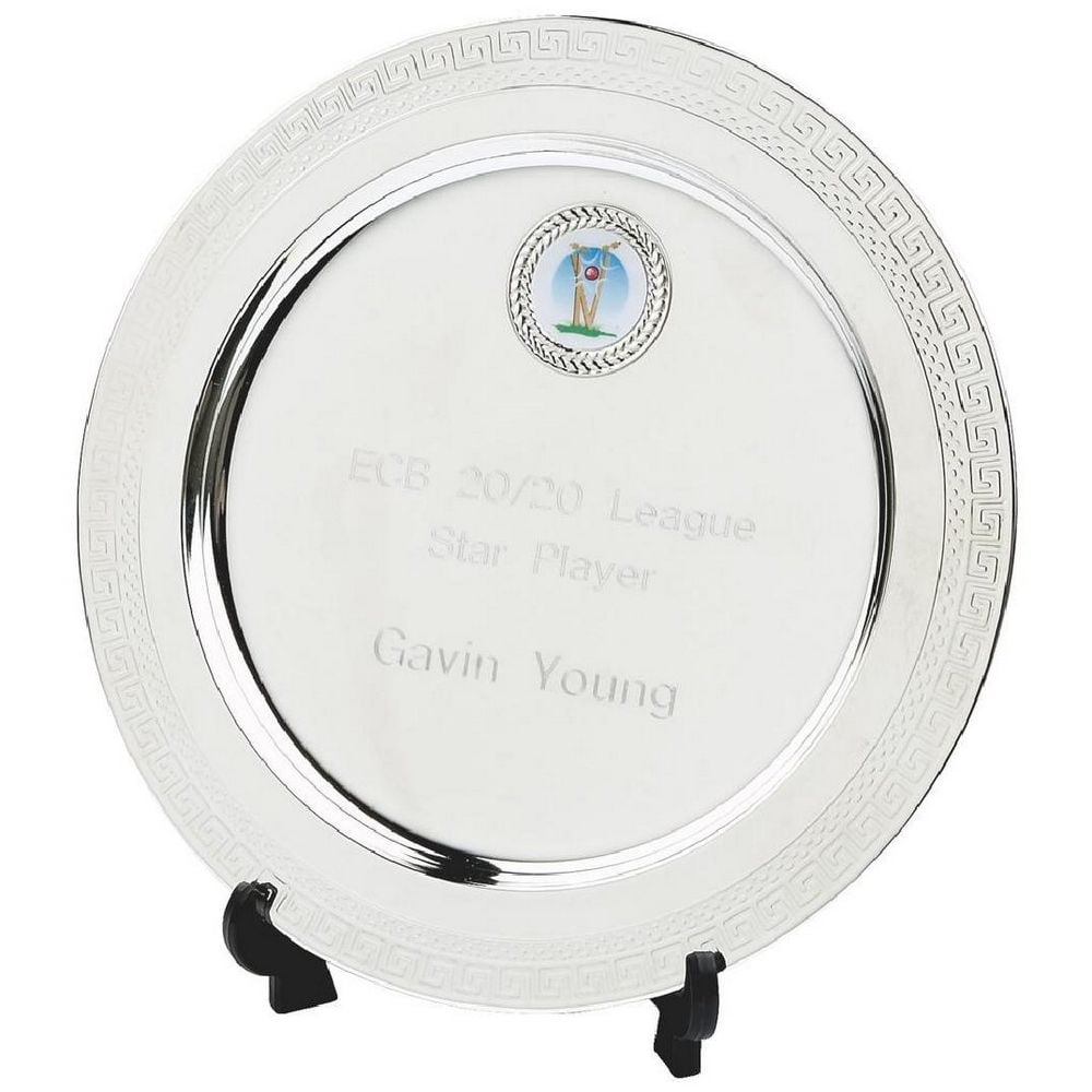 Silver trophy deals plate