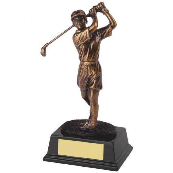 Gold Ladies Golf Figure Trophies