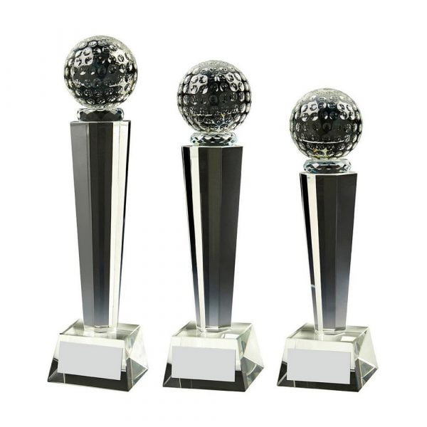 Crystal Column Golf Ball Award