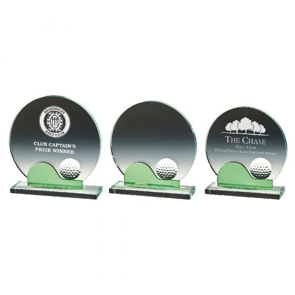 Crystal Golf Award with Green