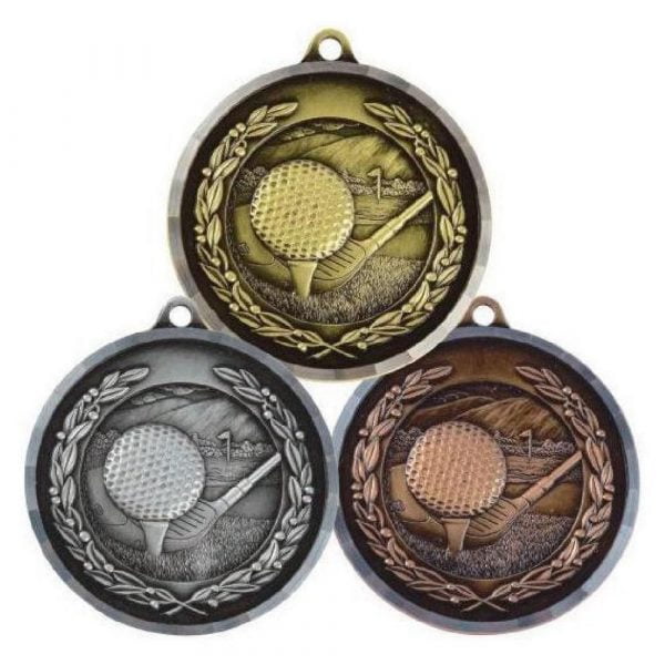 Diamond Edged Golf Medal