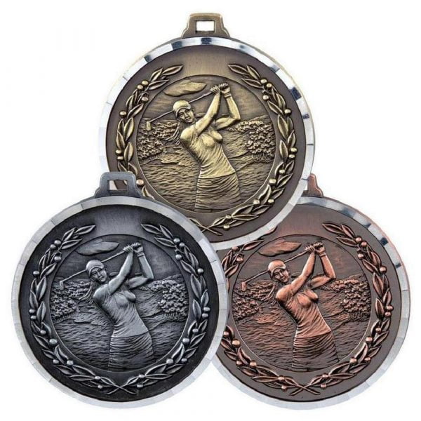 Diamond Edged Ladies Golf Medal