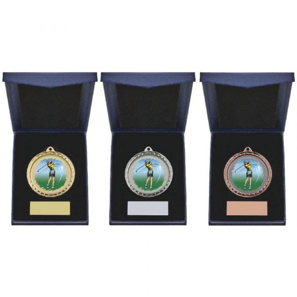 Golf (F) Insert Medal in Presentation Case