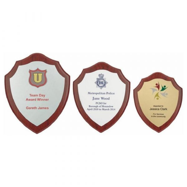 Wood Shield Award with Colour Laminate Front