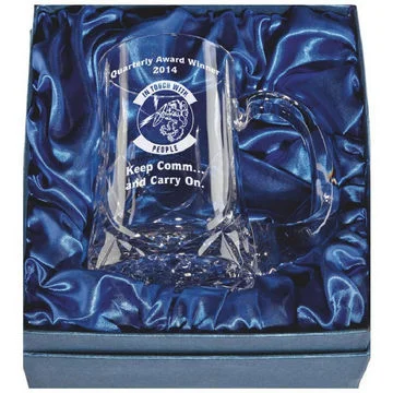 Crystal Tankard in Presentation Case with Panel