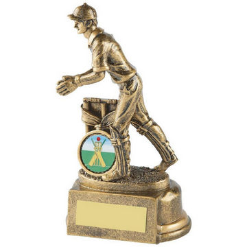 Gold Resin Wicket Keeper Cricket Trophy