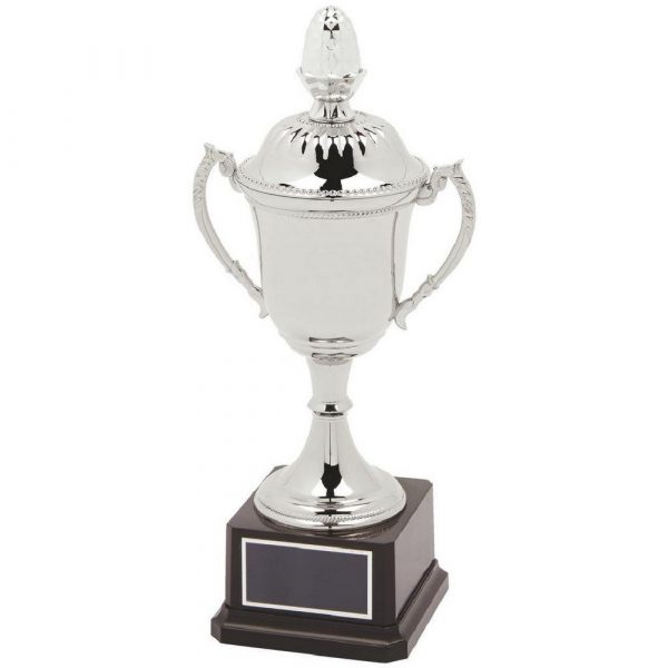 Nickel Plated Trophy Cup with Lid
