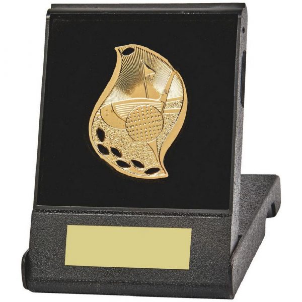 Attractive Flame Golf Medal in Case