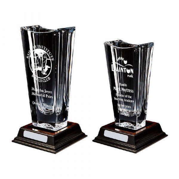 Large Bohemia Crystalite Vase Award