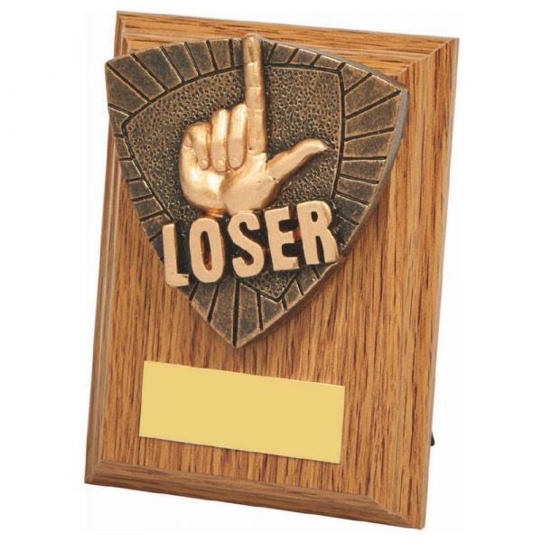 Wood Plaque with 'Loser' Resin Trim