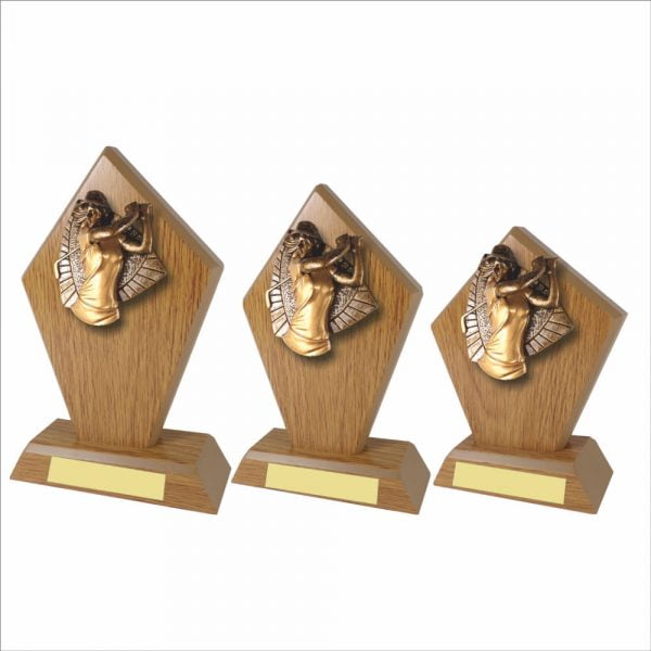 Female Golfer Wood Stand