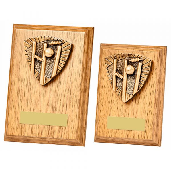 Cricket Stumps Wood Plaque