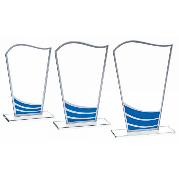 Clear Blue Wave Glass Award