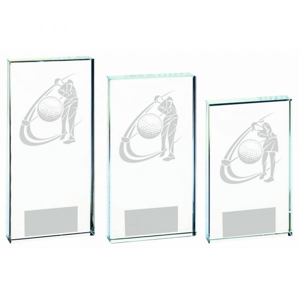 Clear Glass Golf Award - Male