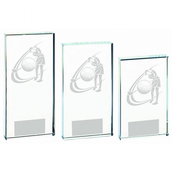 Clear Glass Golf Award - Female