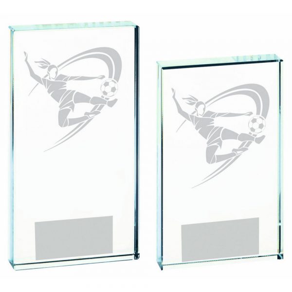 Clear Glass Football Award (Female)