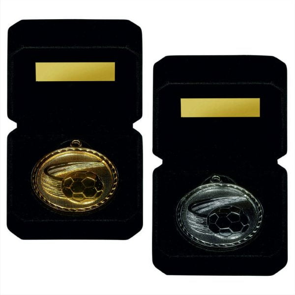 60mm Football Medal in Case