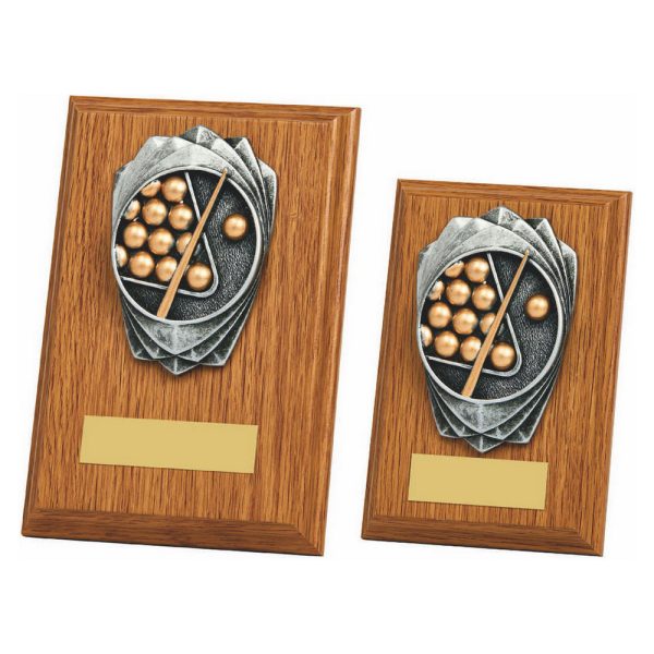 "Rose" Light Oak Plaque - Snooker/Pool