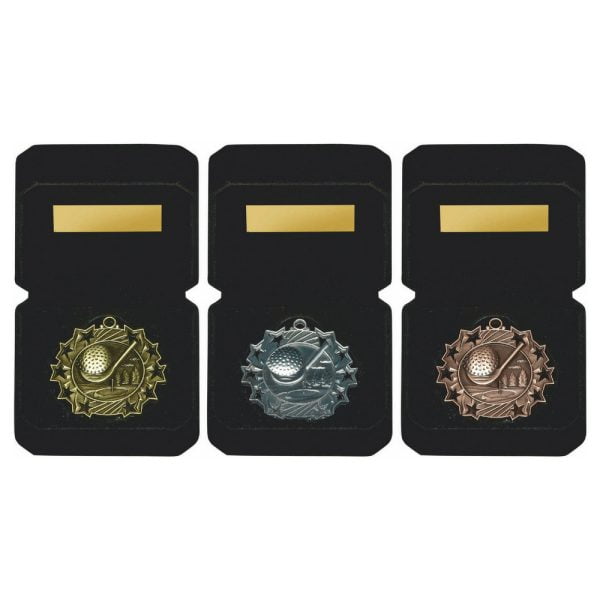 60mm Golf Medal in Luxury Case