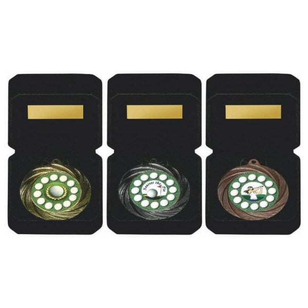 70mm Golf Medal in Luxury Case