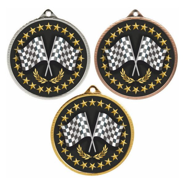 55mm Medal - Crossed Flags