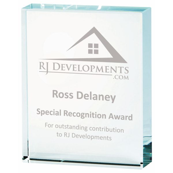 Crystal Block Award (In Presentation Case) - Thickness 20mm