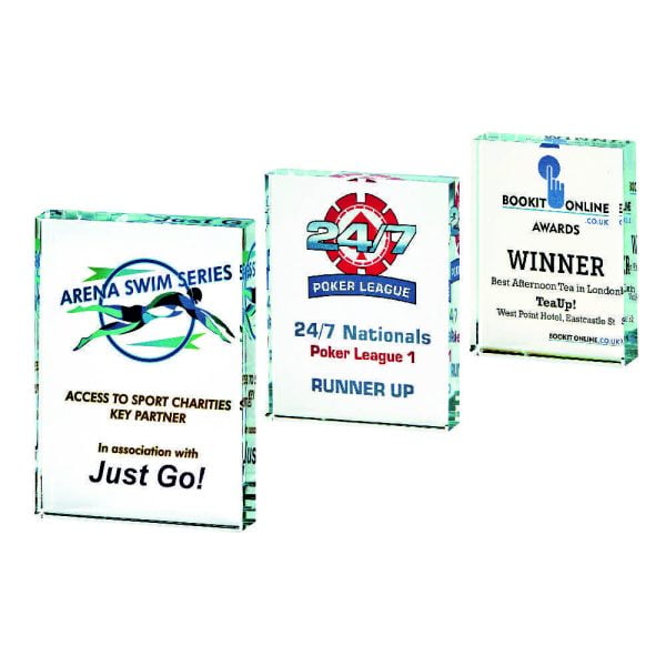 Crystal Block Award for Colour Printing (In Presentation Case) - Thickness 20mm
