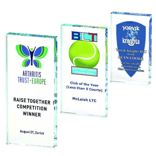 Crystal Rectangle Award for Colour Printing (In Presentation Case) - Thickness 20mm