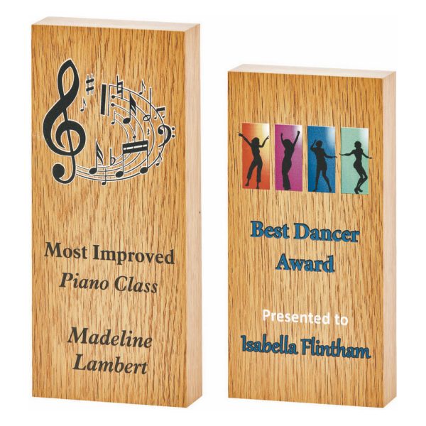 Rectangular Laminated Award with Colour Print - Thickness 25mm