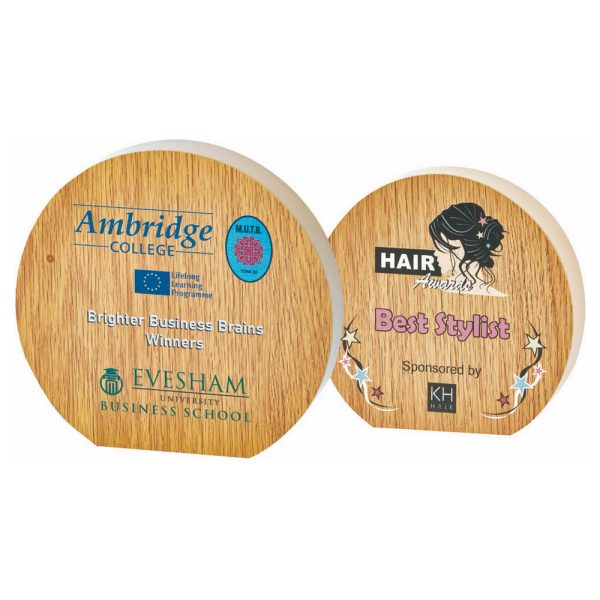 Circular Laminated Award with Colour Print - Thickness 25mm