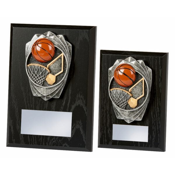 Antique Silver Basketball, Black Wood Award