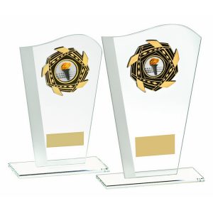 Wave Jade Glass Award with Trim