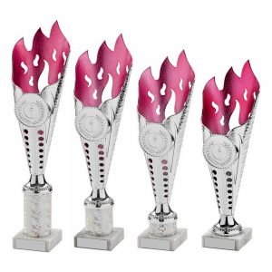 Silver/Pink Flame Sculpture Award