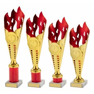 Gold/Red Flame Sculpture Award