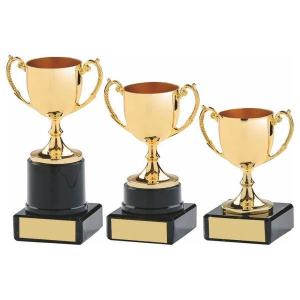 Gold Nickle Plated Cup on Marble
