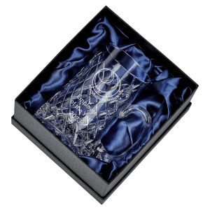 24% Lead Crystal 1 PT Tankard with Panel in Presentation Case