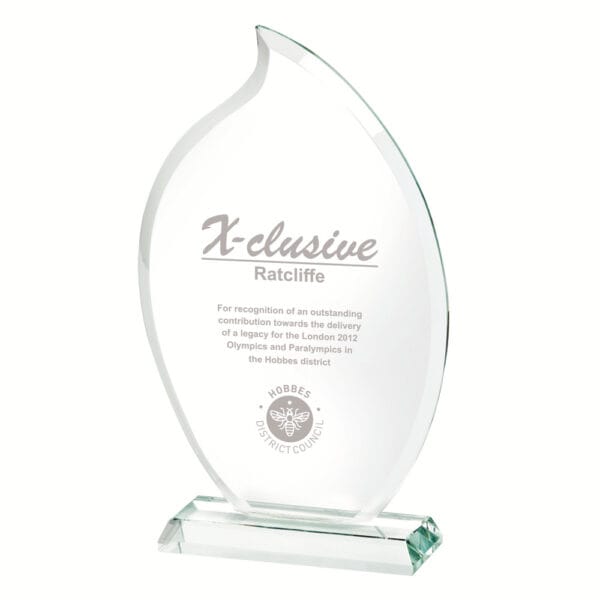 Clear Crystal Award with Black Base (In Presentation Case)