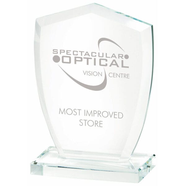 Clear Crystal Award with Black Base (In Presentation Case)