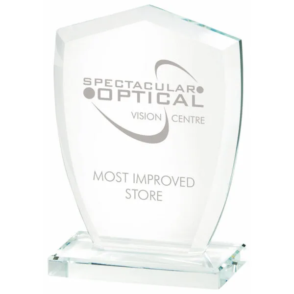 Clear Crystal Award with Black Base (In Presentation Case)
