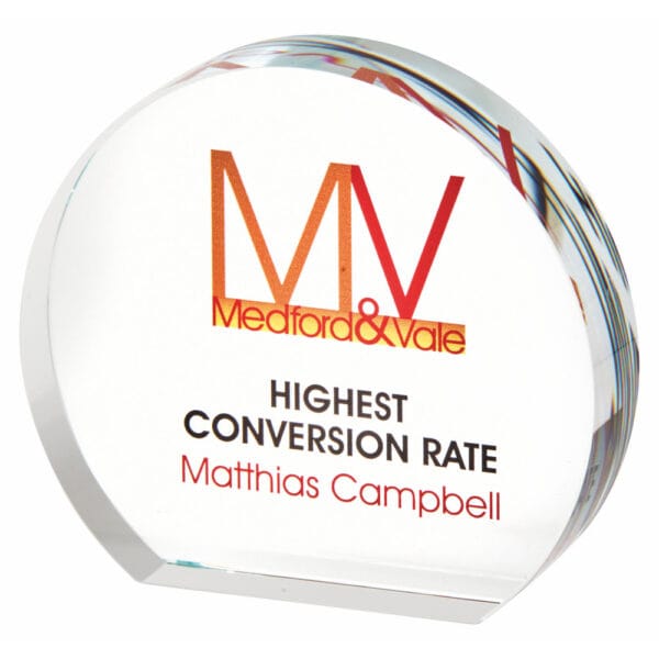Clear Crystal Award with Black Base (In Presentation Case)